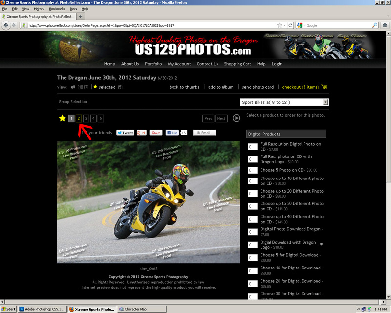 Step 7: When you are done with your first photo selection you can move on to your next selections and do the same thing.